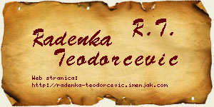 Radenka Teodorčević vizit kartica